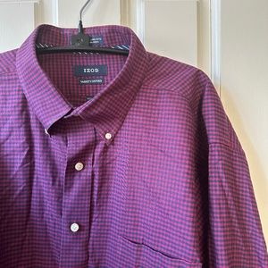Izod - Varsity Oxford Gingham Button Down - XL Neck 17.5 - Sleeve 34/35